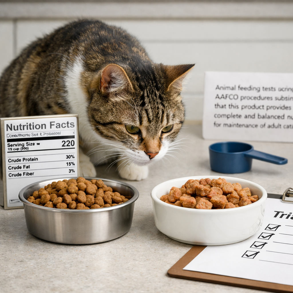 AAFCO Feeding Trials vs Nutrient Profiles: What Cat Owners Should Know