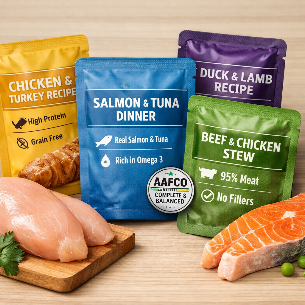 Best cat food pouches: ingredient-led, AAFCO-compliant top choices