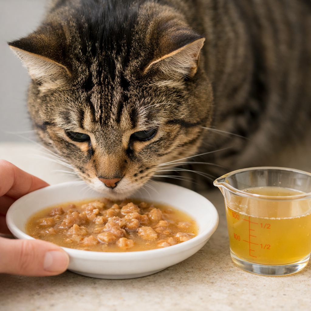 How To Safely Get A Dehydrated Cat Drinking With Food